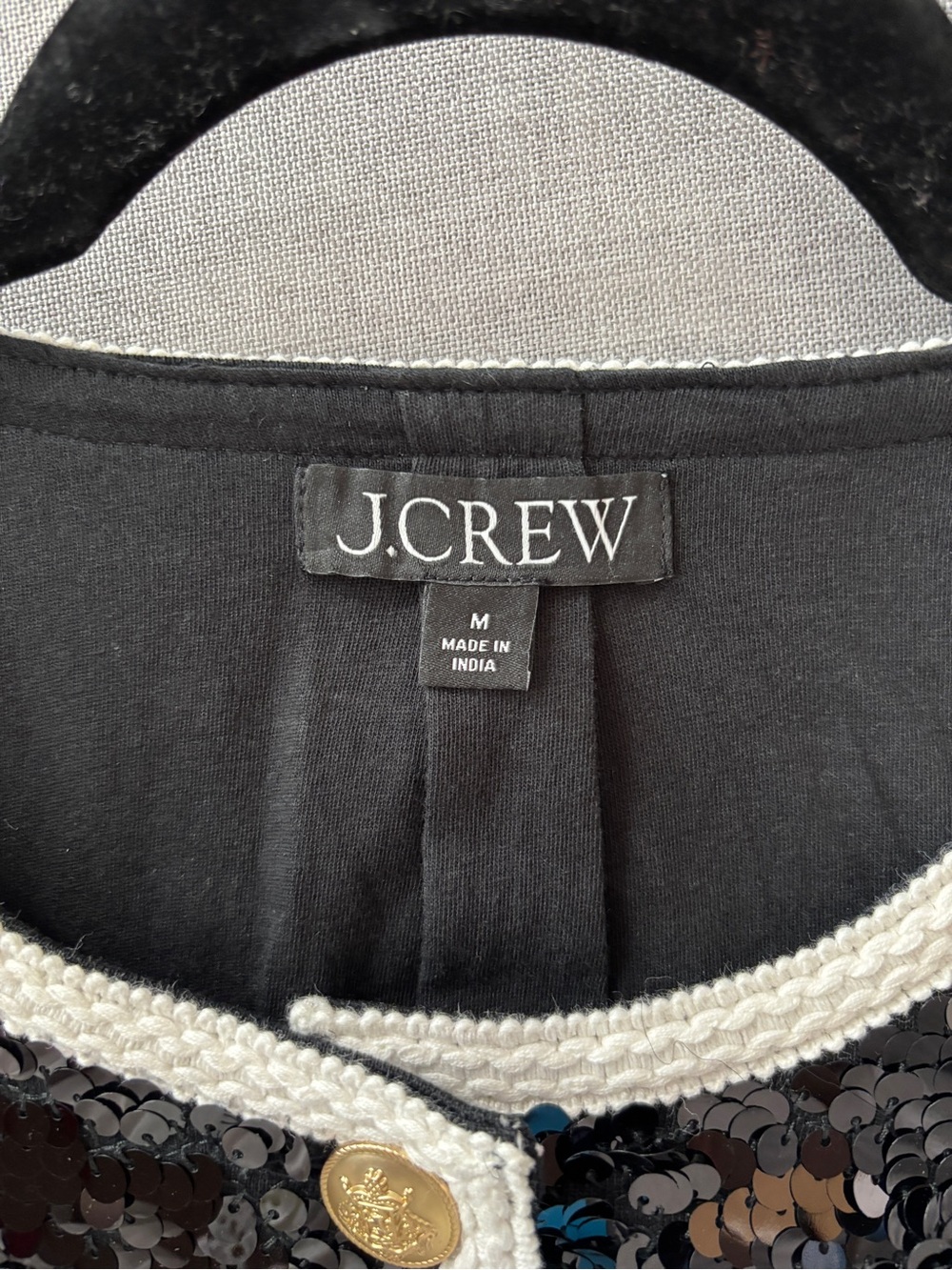 J.Crew Mariner jersey lady jacket with sequins - Picture 4 of 7
